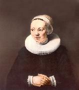 REMBRANDT Harmenszoon van Rijn Adriaantje Hollaer  wife of the painter Hendrick Martensz Sorgh oil